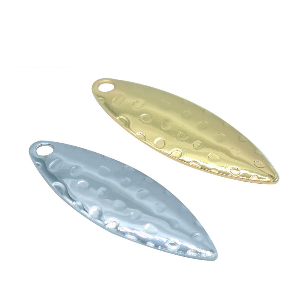 Fishing Lure Spoon - 10Pcs/lot Willow Leaf Sequin Pit Surface