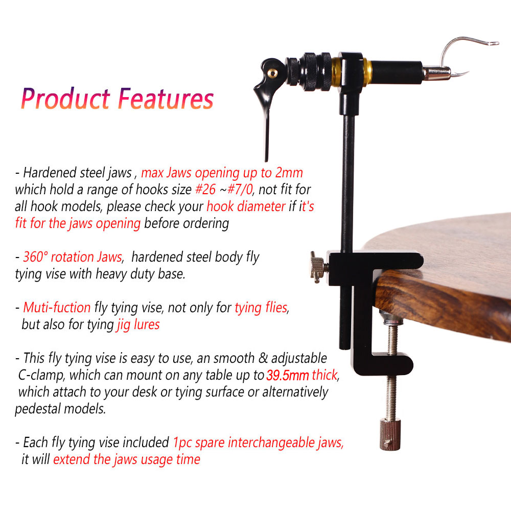 1PC 360° Rotation C-Clamp Fly  - Fishing Lure Jig ulasan dan harga