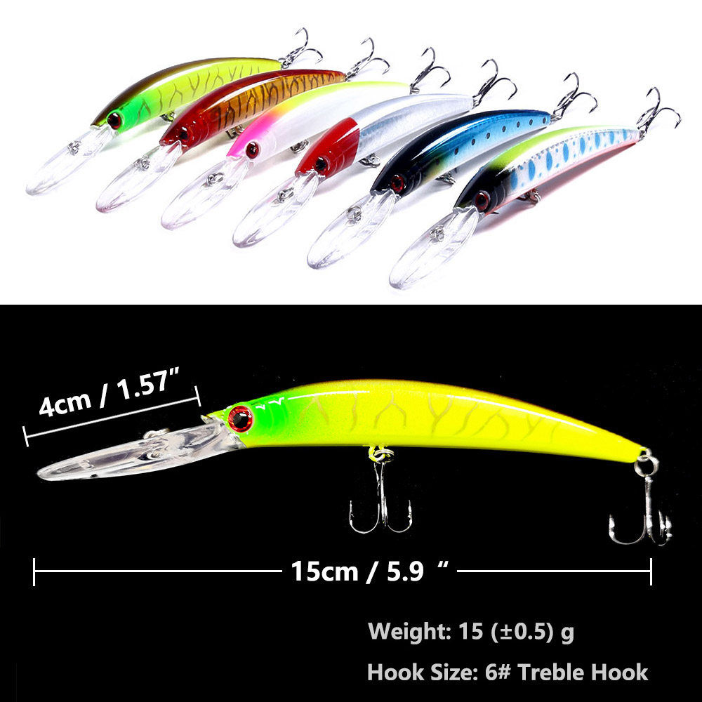 1PCS 15cm 15g  Deep Diving Jer - Fishing Lure Jerkbait ulasan dan harga