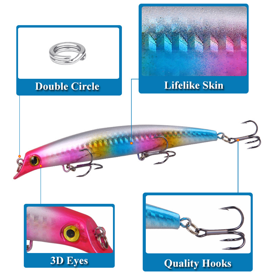 6pcs Crankbaits Fishing Lures  - Fishing Lure Crankbait ulasan dan harga