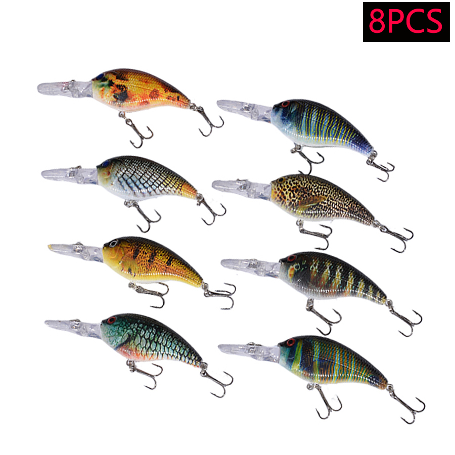 8pcs Jerkbait Minnow ABS Hard  - Fishing Lure Jerkbait ulasan dan harga