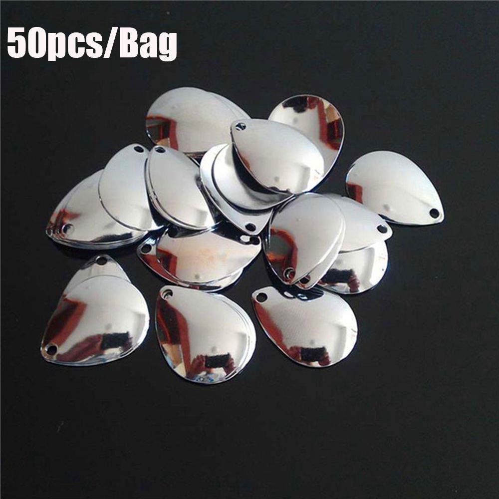 50pcs Rotate Sequin Smooth Nic - Fishing Lure Spoon ulasan dan harga