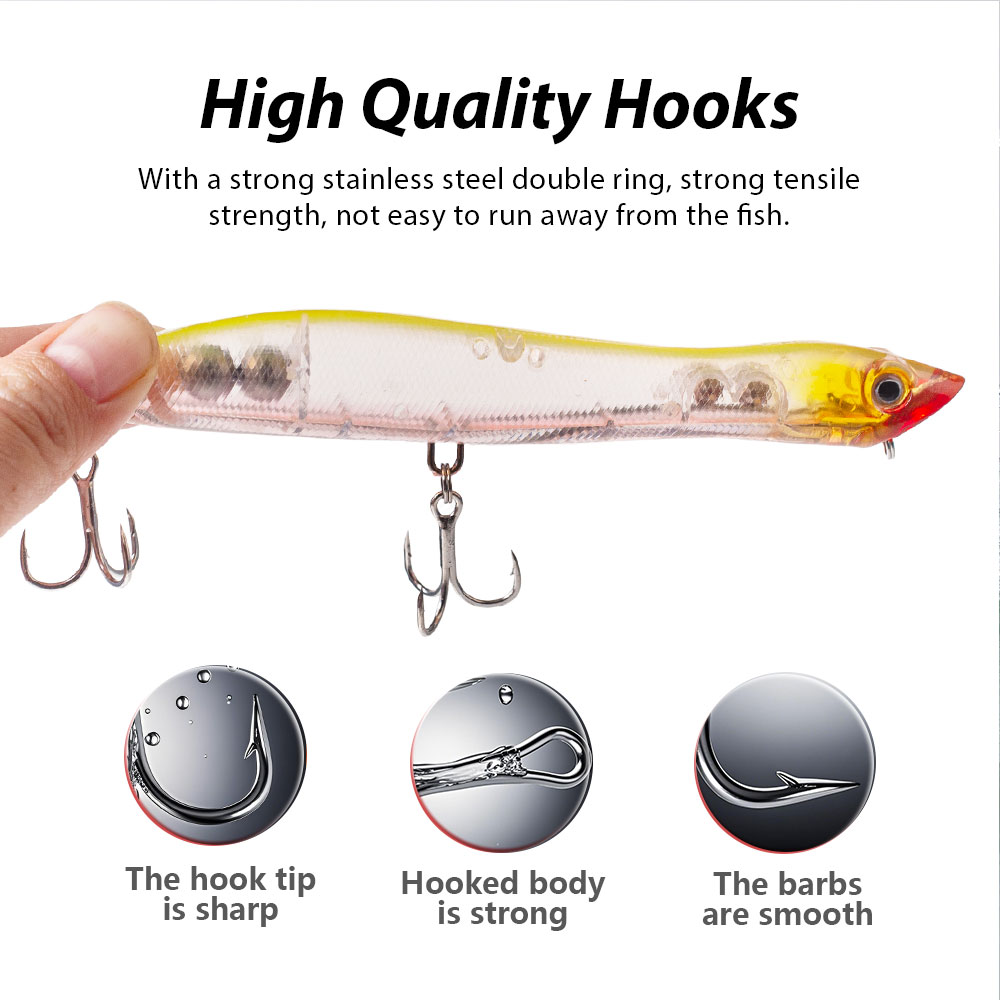 120mm/18g Topwater Pencil Popp - Fishing Lure Popper ulasan dan harga